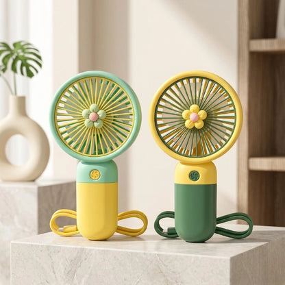 Portable Foldable Mini Fan – Rechargeable USB Small Cooling Fan