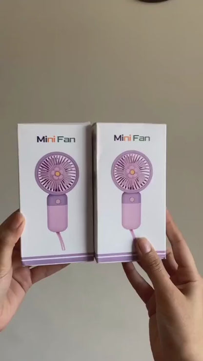 Portable Foldable Mini Fan – Rechargeable USB Small Cooling Fan